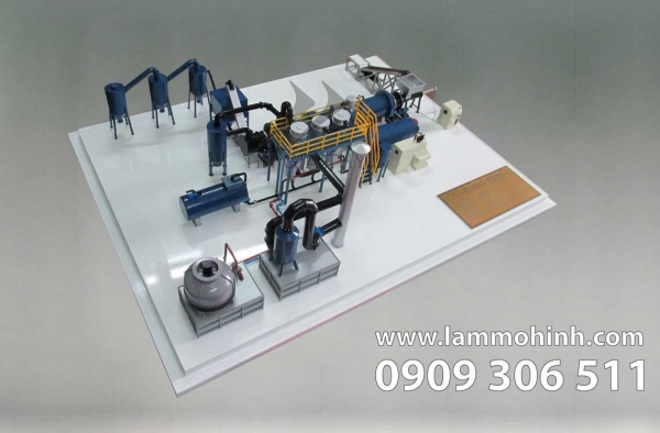 Mô hình thiết bị lò đốt cao su
